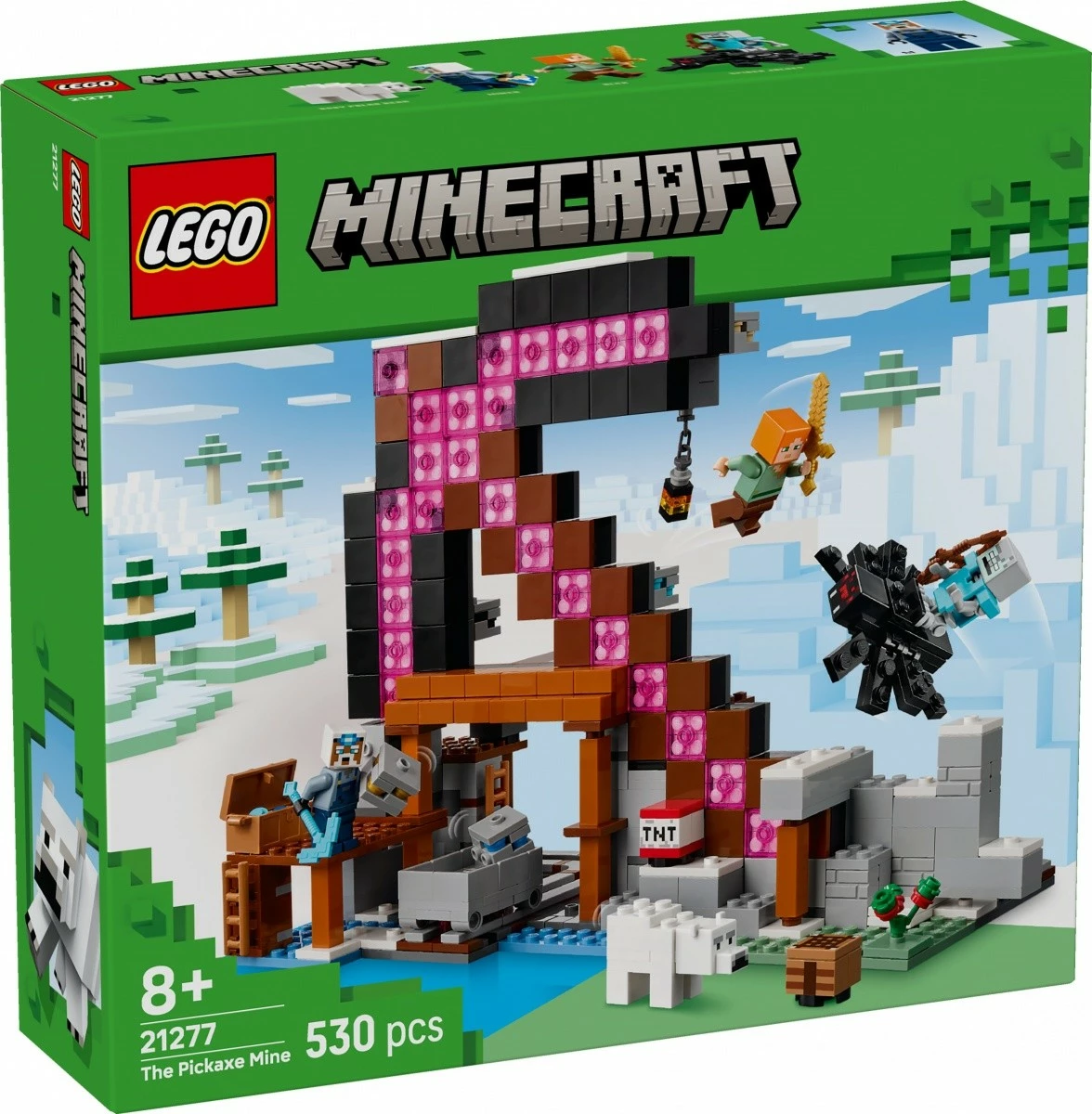 Set gradnje The Pickaxe Mine, LEGO Minecraft 21277, 530 kosov