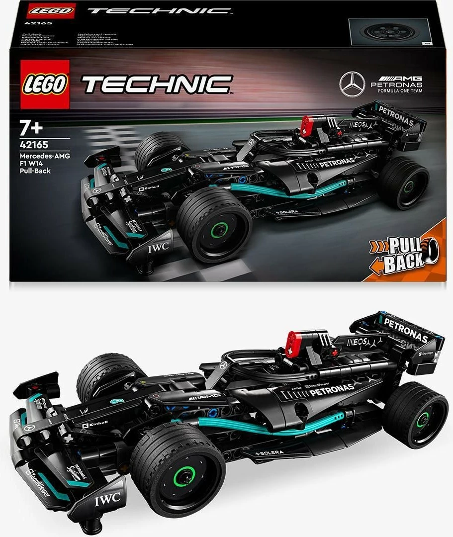 Model dirkalnika Mercedes-AMG F1 W14 E Performance, set LEGO Technic, 240 delov, večbarven