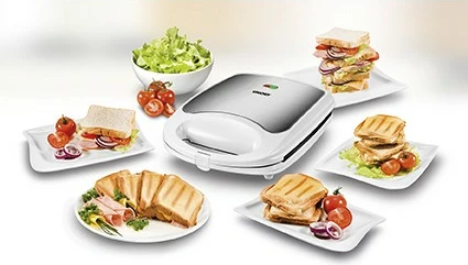 Tost za 4 sendviče UNOLD 48480 Quadro, inox/belega