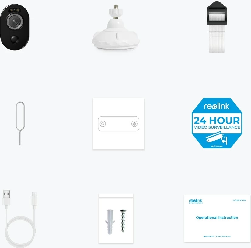 Zunanja kamera Reolink Argus Series B330, 5MP, zaznavanje oseb/vozil, barvni nočni vid, Wi‑Fi 5/2.4 GHz