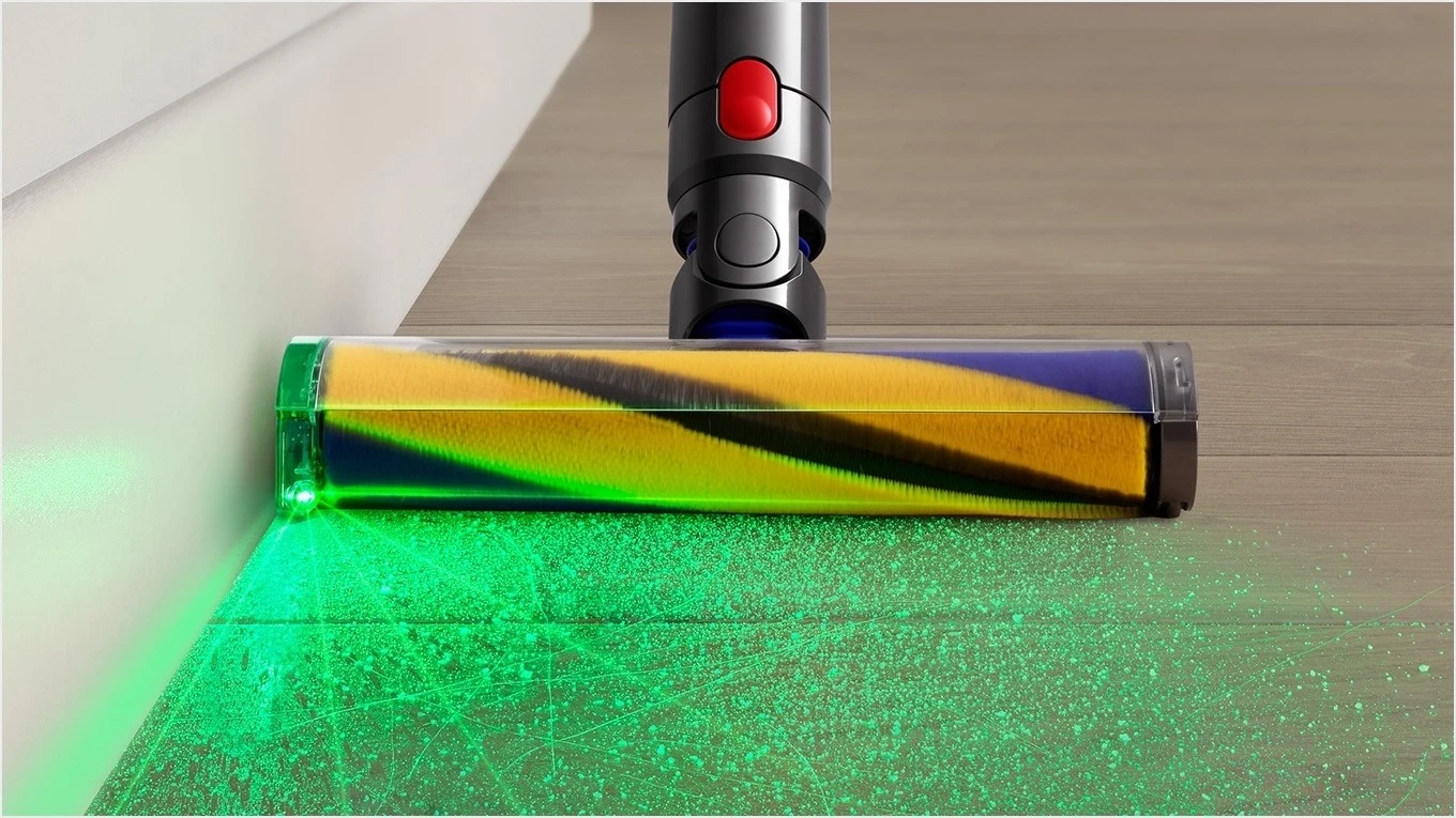 Vertikalni sesalnik Dyson V12 Detect Slim Absolute (2023), srebrn