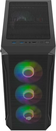 Računalniško ohišje Natec Fury Shobo SH4F RGB, Midi Tower, kaljeno steklo, 4 RGB ventilatorji, črno