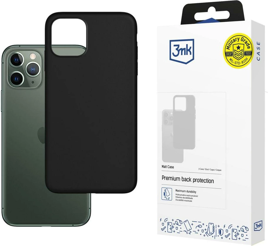 Ovitek 3mk Matt Case za iPhone 12 Pro Max, črn
