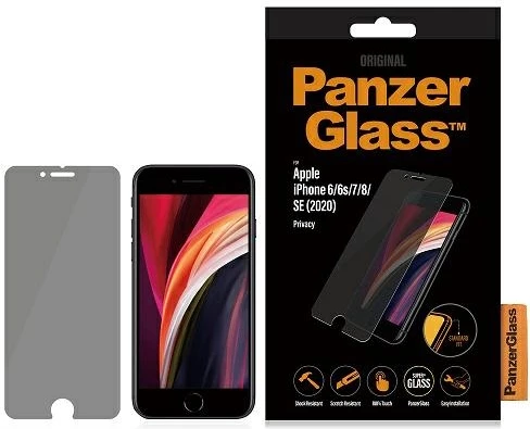 Zaščitno steklo PanzerGlass Standard Super+ privacy za iPhone 6/6s/7/8/SE 2020/SE 2022