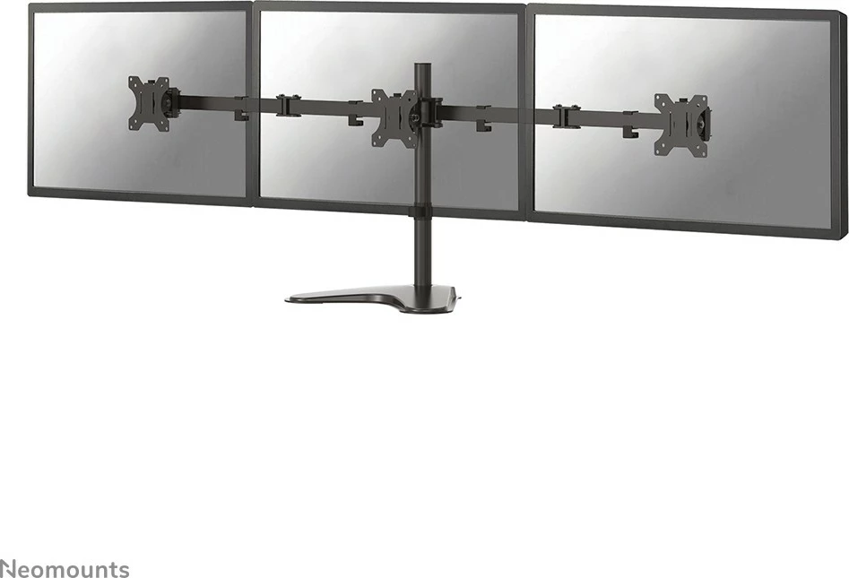 Nosilec za 3 monitorje Neomounts FPMA-D550DD3BLACK, 13–27", nastavljiva višina, črn