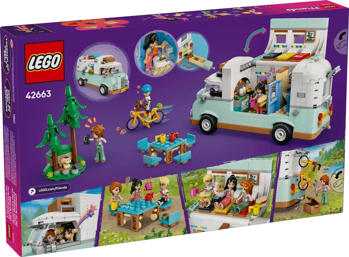 Kamper za pustolovščine LEGO FRIENDS 42663, 3 minifigure