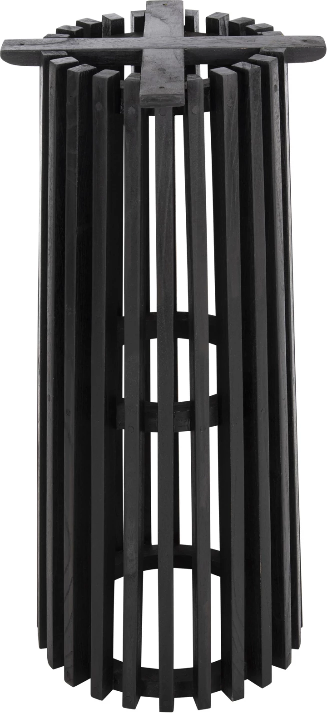 Okrogla osnova za barski stojalo srednje višine FRANTZ FH9857.12 iz mindi lesa v črni barvi Φ40x90Hcm