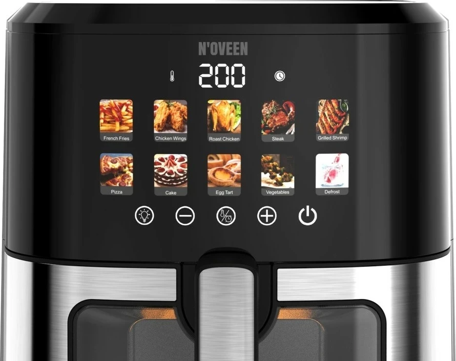 Friteza na vroči zrak N'OVEEN X-LINE AF770, 6,5 L, črno-srebrna