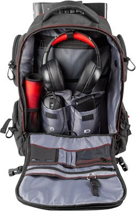 Nahrbtnik za prenosnik do 17,3" Natec Genesis Pallad 550, črn/rdeč