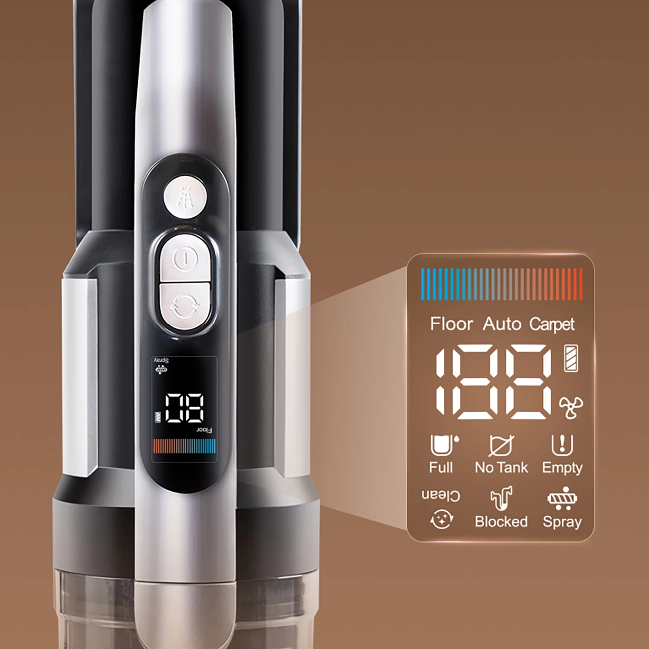 Sesalnik brez kabla 3-v-1, 400 W, 4000 mAh, 0,6 L, srebrno/siv JIMMY PW11