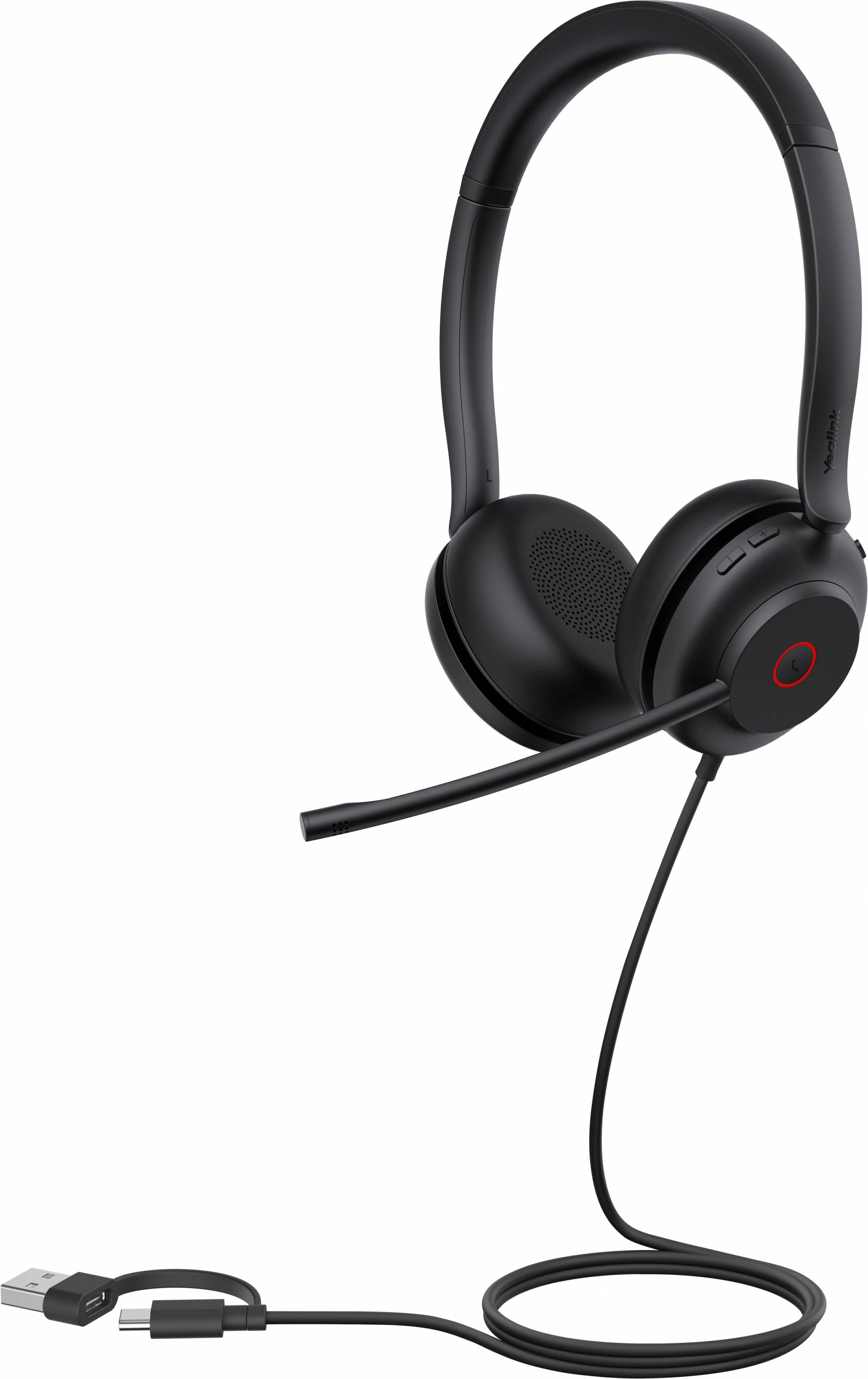 Binauralne slušalke Yealink UH35 Dual UC, USB-C/USB-A, črne