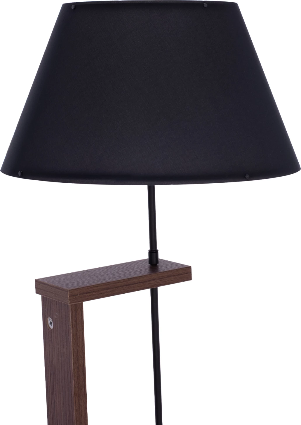 Stoječa svetilka FH7609.02 150CM v barvi oreha MDF, črna kapa