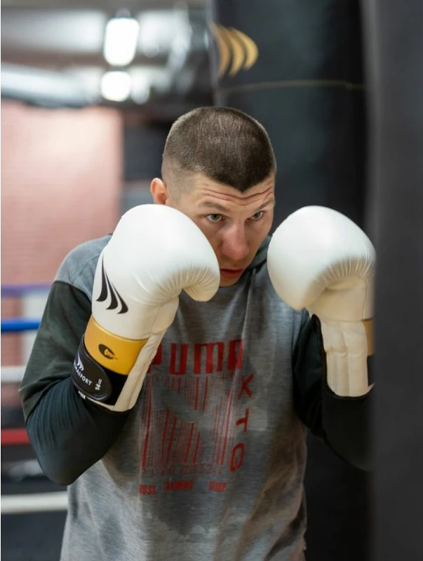 Boksarske rokavice LION Yakimasport, bele, unisex