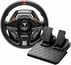 Volan z dodatki Thrustmaster T128 SimTask Pack, s pedali in montažo, za PC/Xbox, črn