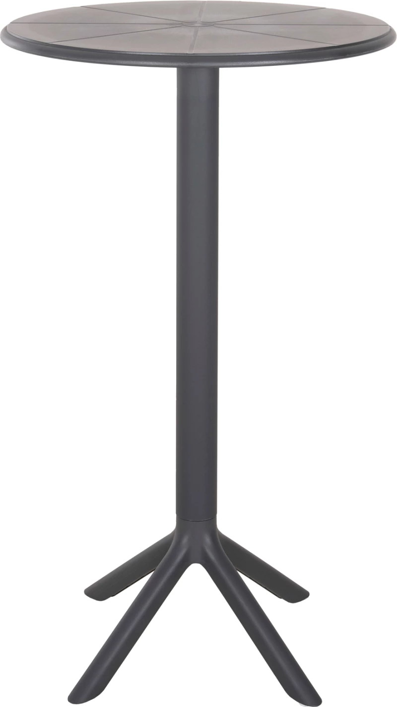 Okrogla barska miza TERRIN FH6126.20 iz polipropilena siva Φ60x106Hcm