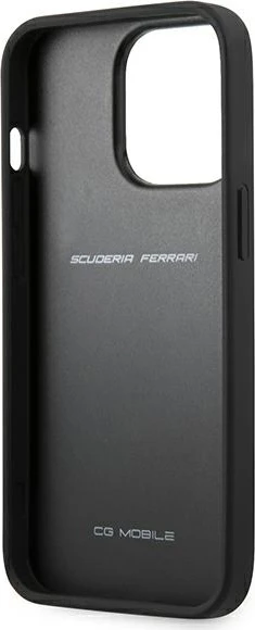 Zaščitna ovitek Ferrari On Track Carbon Stripe za iPhone 13 Pro Max 6,7", rdeč