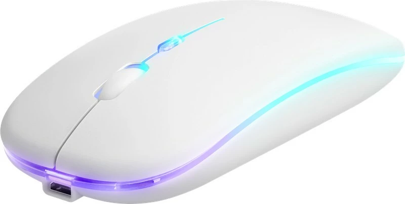 Brezžična miška RGB, 800/1200/1600 DPI, Defender TOUCH MM-997, bela