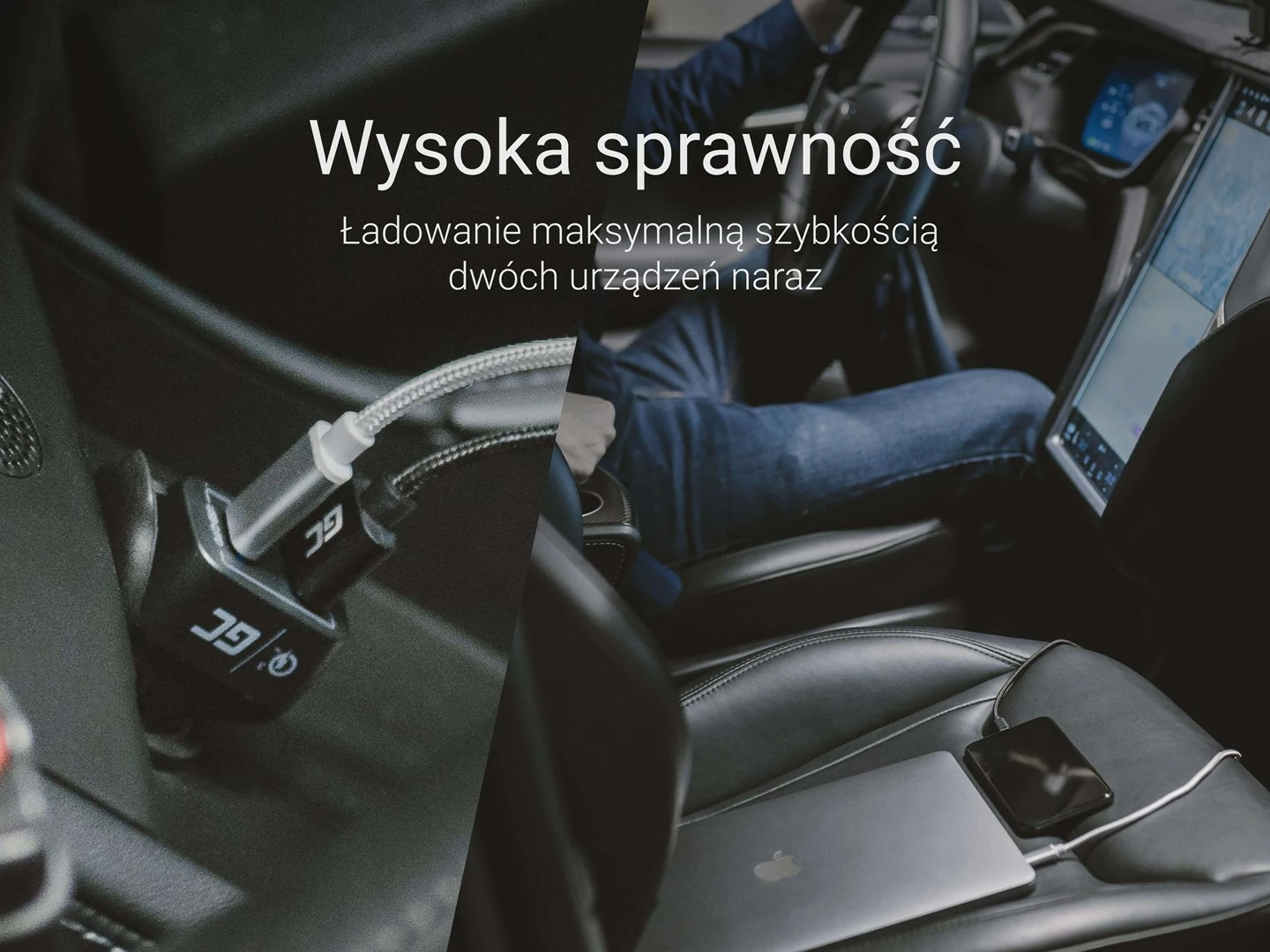 Avtomobilski polnilec Green Cell CAD33, črn