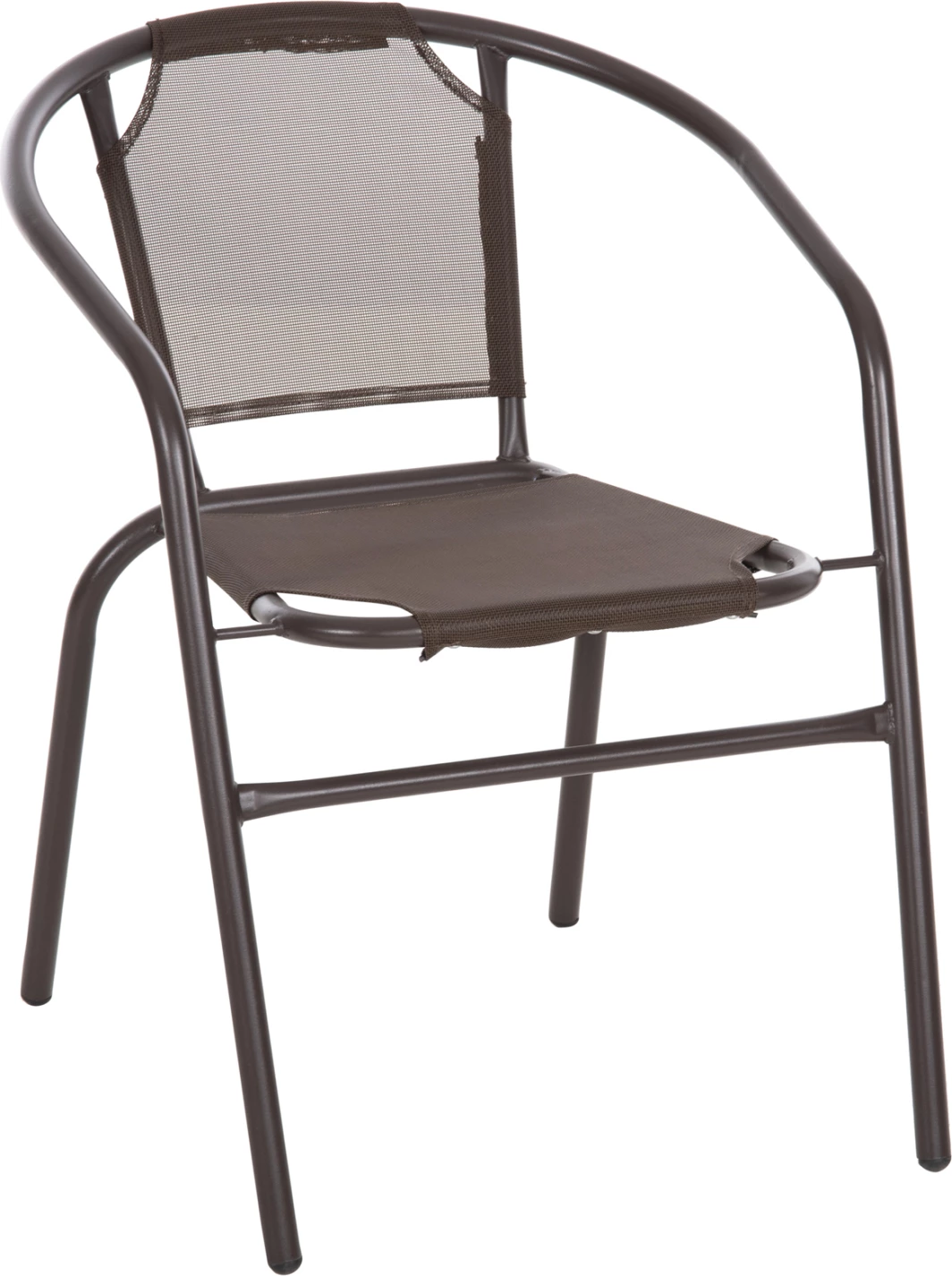 Vrtni naslanjač LEDAN FH5977.02 kovina in tekstilen v rjavi barvi 55x58x72H cm