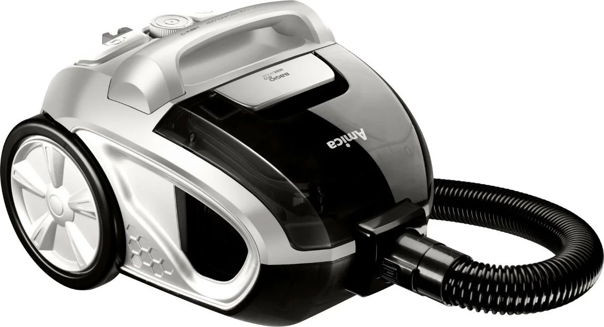 Sesalnik na elektriko brez vrečke Amica Bagio Eco VM3042, 900 W, posoda za prah 1,5 L, filter EPA12, črno/srebrn
