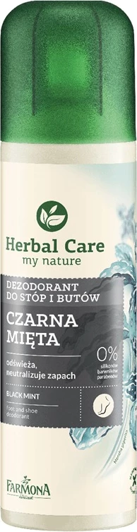 Deodorant za noge in čevlje Farmona Herbal Care Black Mint unisex 150 ml