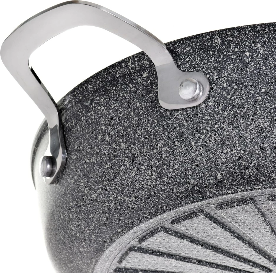 Globoka ponev za indukcijo Ballarini Salina Granitium, 28 cm, siva