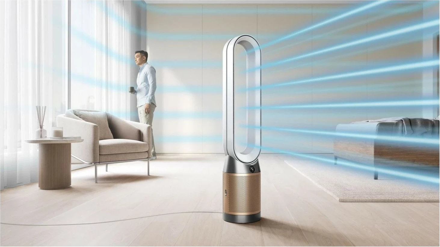 Purifikator zraka Dyson Purifier Cool PC2 De-NOx, pameten, zlata barva