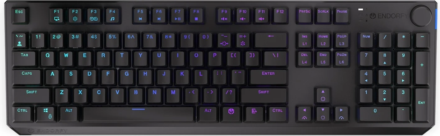 Tipkovnica Endorfy Thock, Wi‑Fi, črna