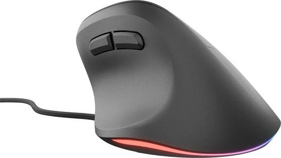 Ergonomski vertikalni miška Natec CRAKE 2 PRO, 12800 DPI, z vodo, RGB, črna