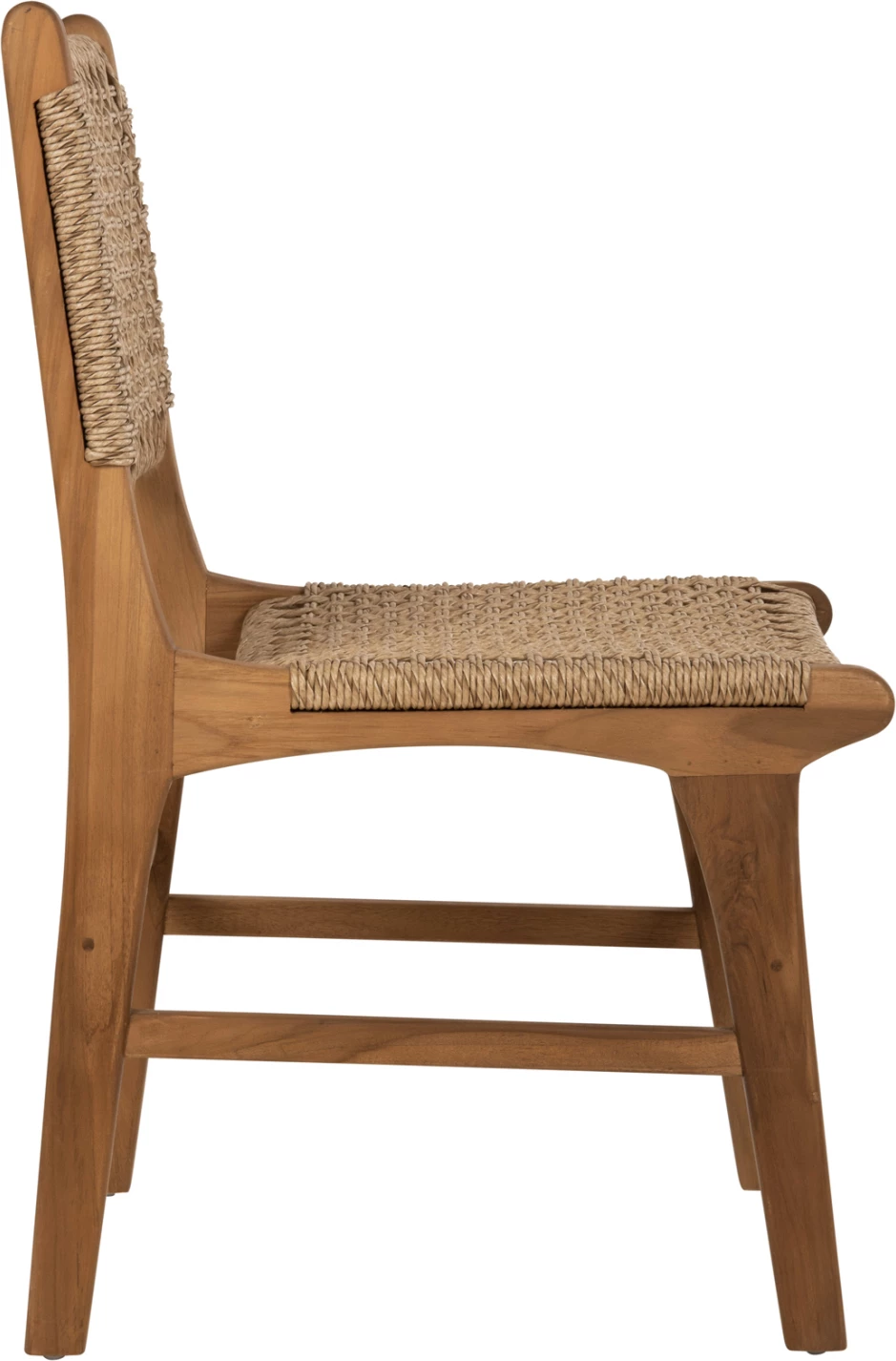 Jedilni stol NESHA FH9386.11 iz tikovega lesa in VIRO vrvi 46x57x86Hcm