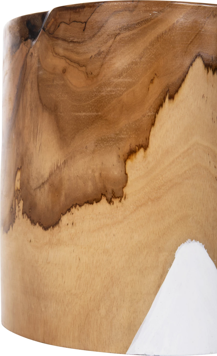 Namizna dekoracija vaza cilindrična iz tikovine Φ26x26Hcm.FH7727