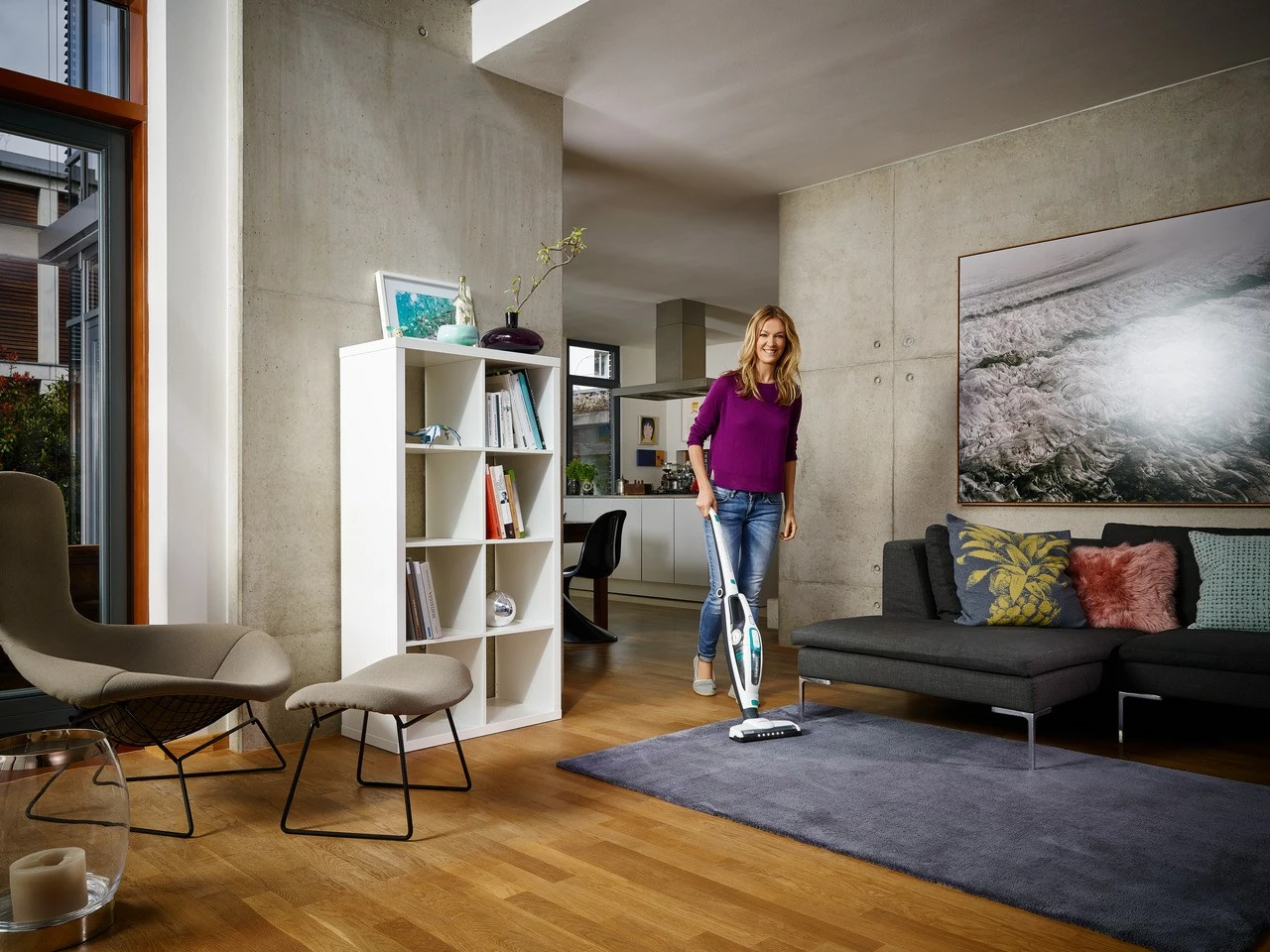 Brezžični sesalnik 2-v-1, brez vrečke, 20V, bel/moder Leifheit PowerVac Brezžični sesalnik 2-v-1, brez vrečke, 20V, bel/moder Leifheit PowerVac