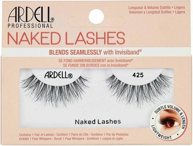Umetne trepalnice Naked Lashes Ardell 425 za ženske, 425 črna, 1 kos