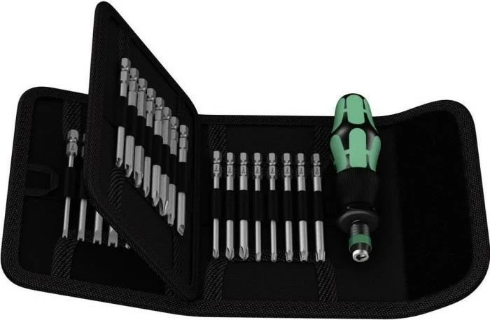 Set orodij Kraftform Kompakt 62, 33-delni, Wera, črno ohišje