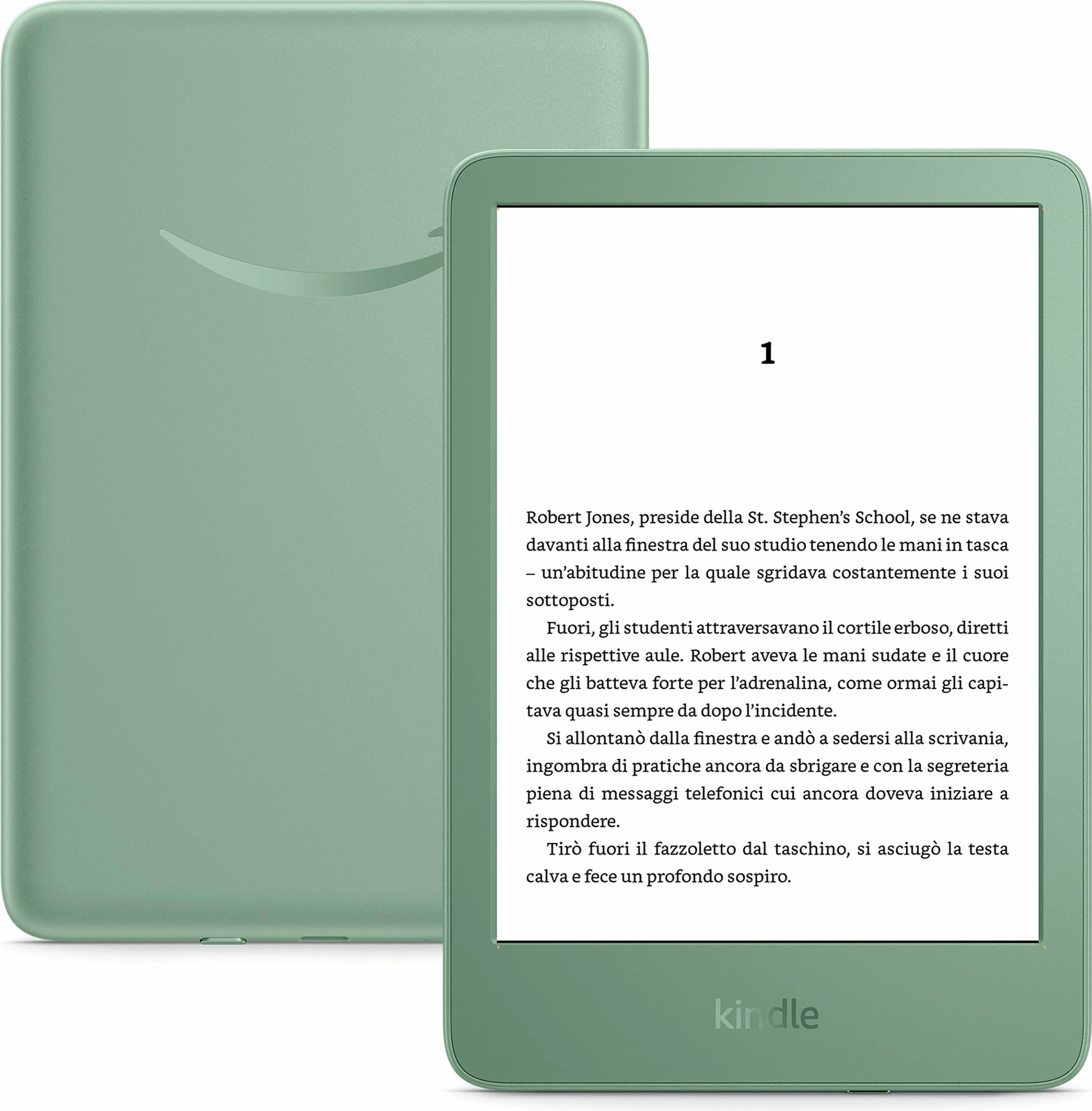 E-bralnik 6-palčni, 16 GB Amazon Kindle, matcha zelen