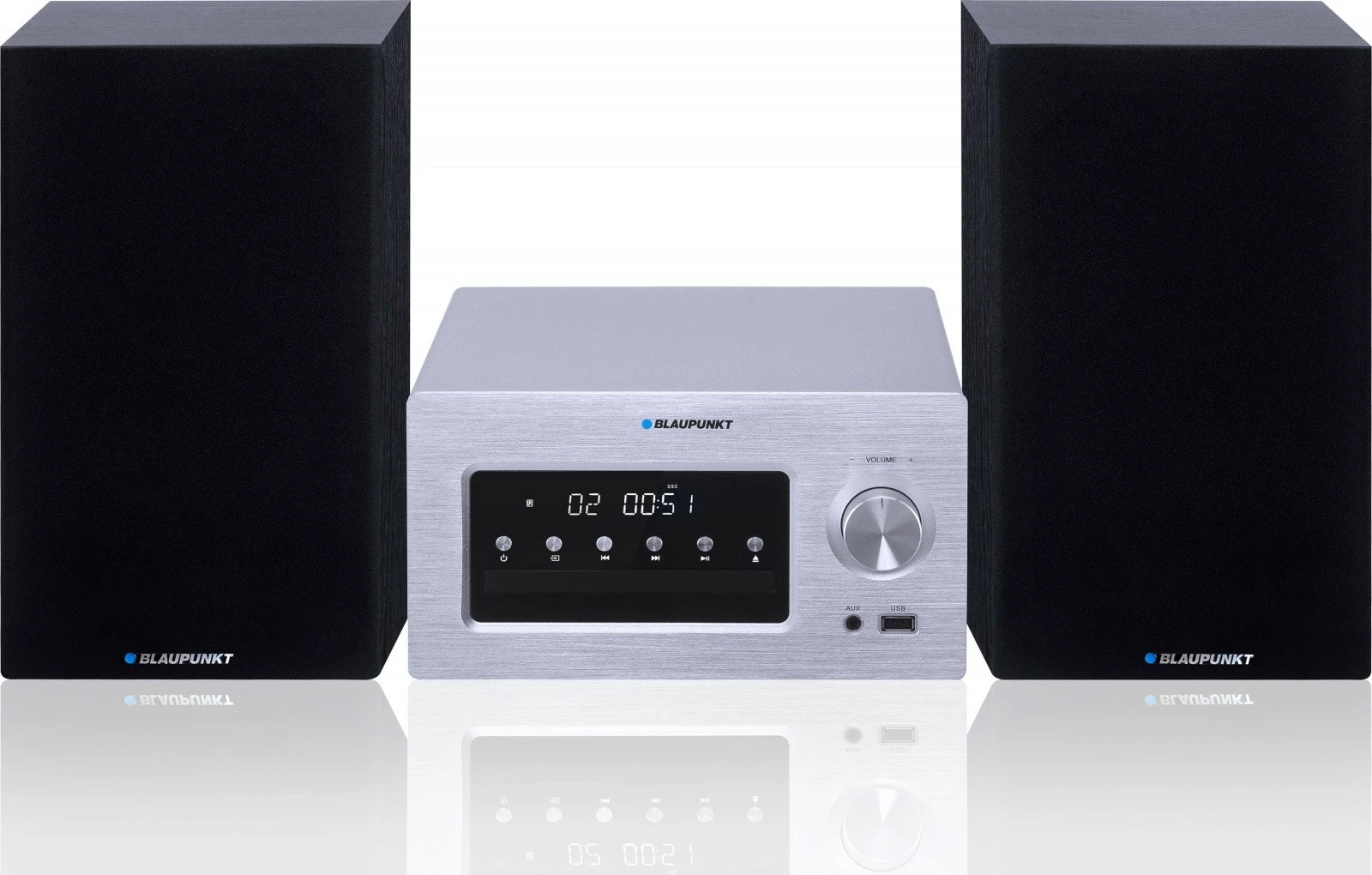 Mikro avdio sistem Blaupunkt MS70BT, Bluetooth, CD/USB, 120 W, črn/srebrn