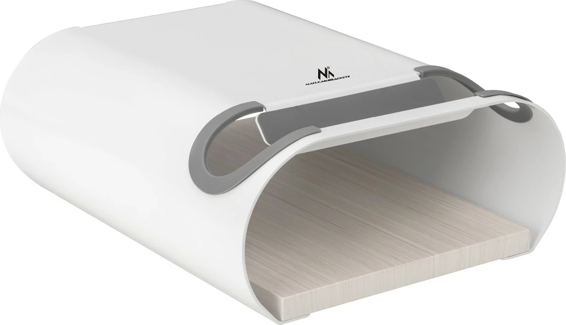 Stenski nosilec za kolo Maclean MC-466 z regalom, bel