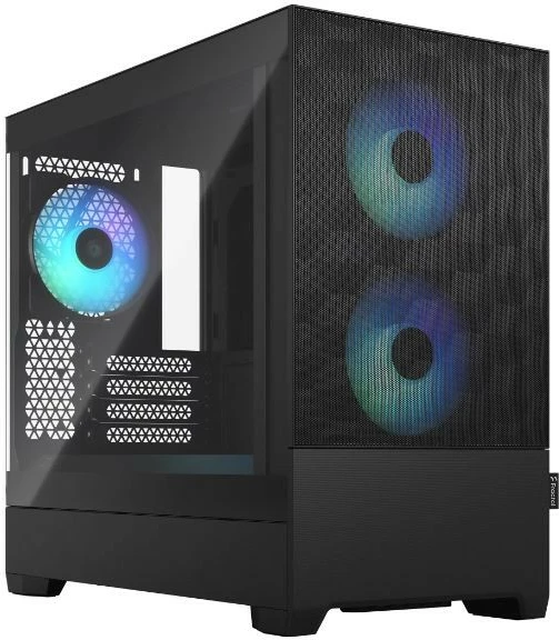 Računalniško ohišje Fractal Design Pop Mini Air RGB, Mini Tower, Micro ATX/Mini ITX, črno, kaljeno steklo