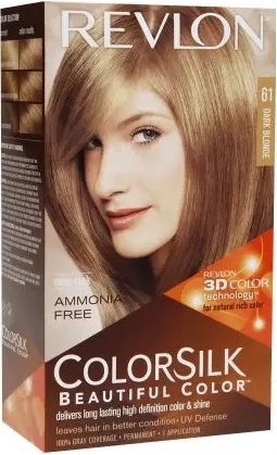 Barvilo za lase Dark Blonde, Revlon Colorsilk Ammonia Free 61, uniseks