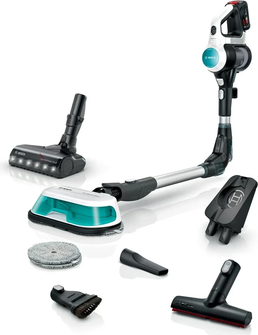 Brezžična sesalna naprava 2-v-1 ProHygienic Aqua BOSCH Unlimited 7, bela