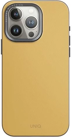 Ovitek za iPhone 15 Pro Max 6,7", MagClick, UNIQ Lyden DS, rumeno-siv