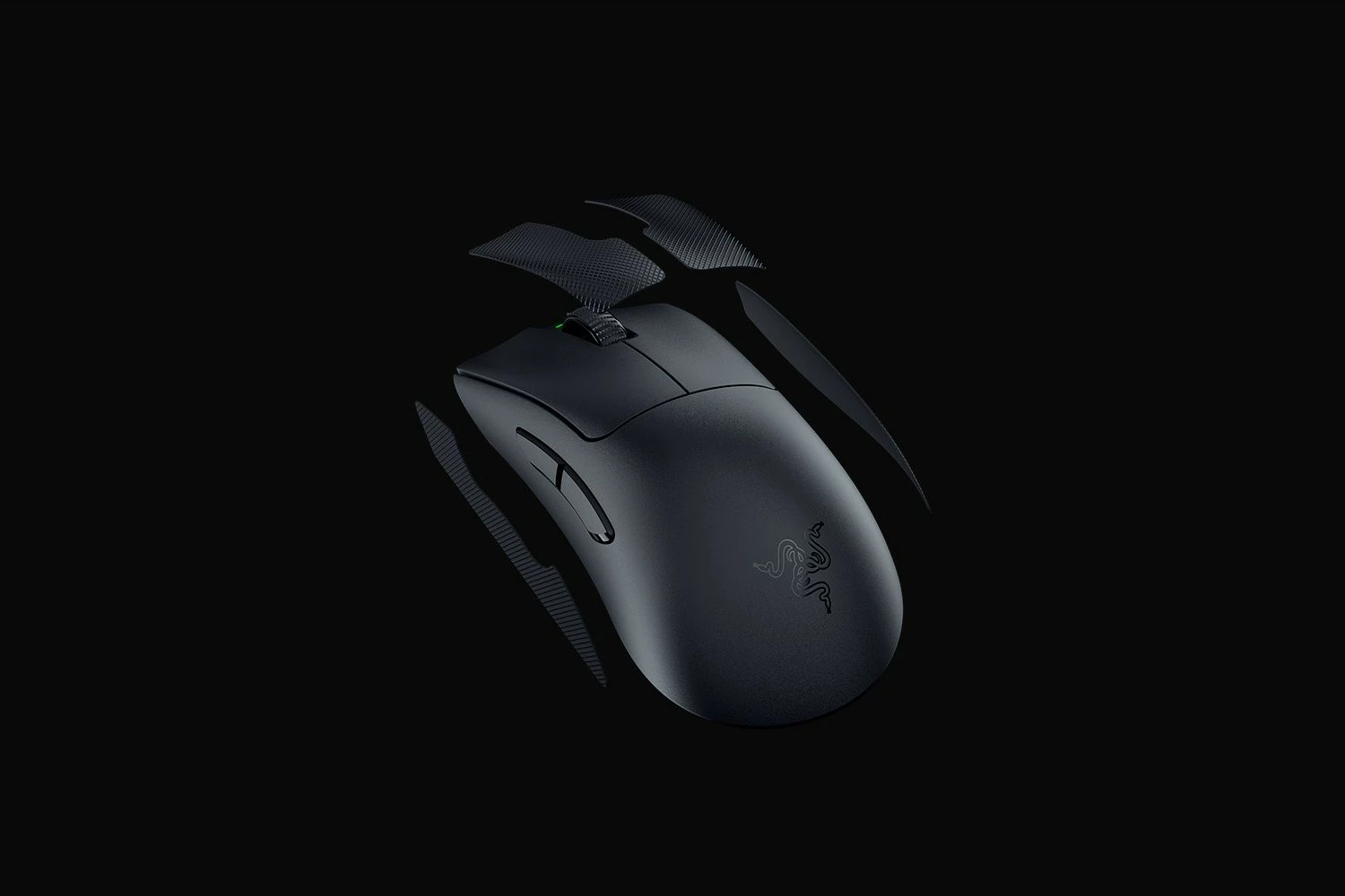 Optični igralni miš, Razer DeathAdder V3 Pro, desna, RF brezžično + USB Type-C, 30000 DPI, črn