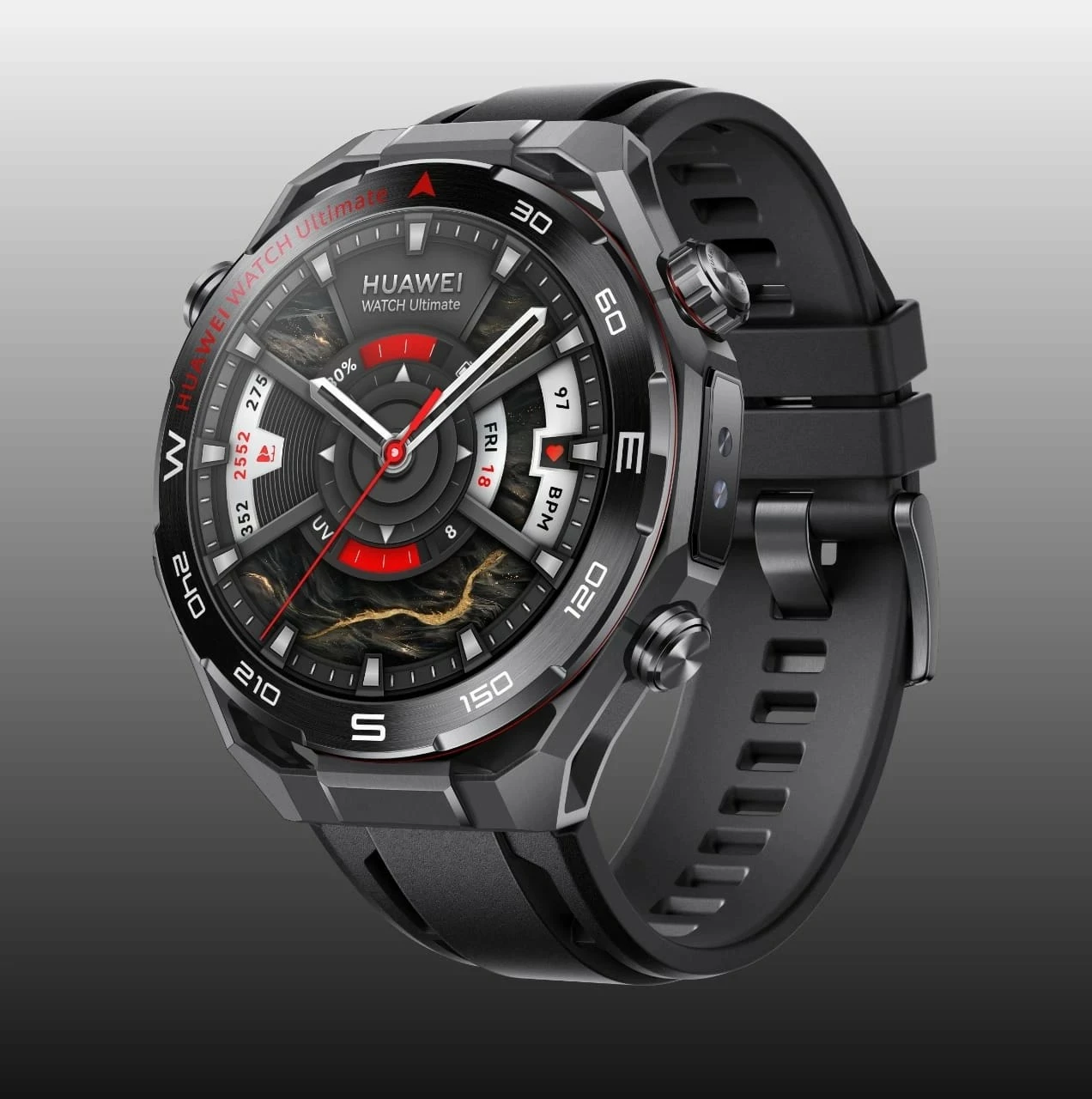 Pametna ura HUAWEI WATCH Ultimate 2 (March-B19), črn pašček iz fluoroelastomera