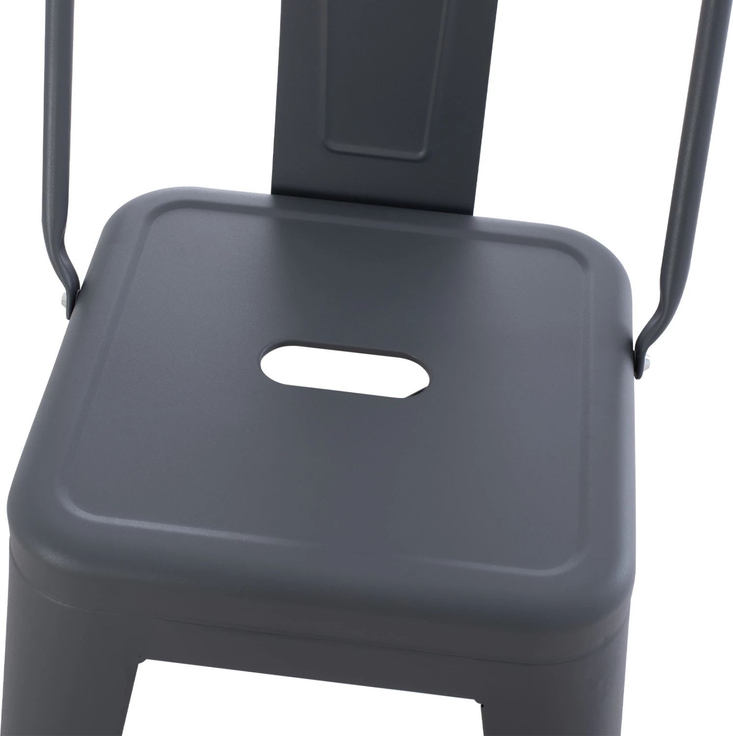 Barski stol srednje višine MELITA-PRO FH8574.50 kovinski v sivi barvi 43x43x88H cm