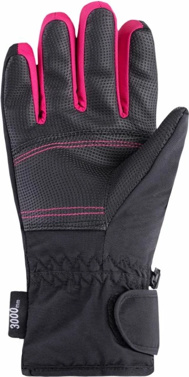 Otroške smučarske rokavice, Brugi, črne in rožnate