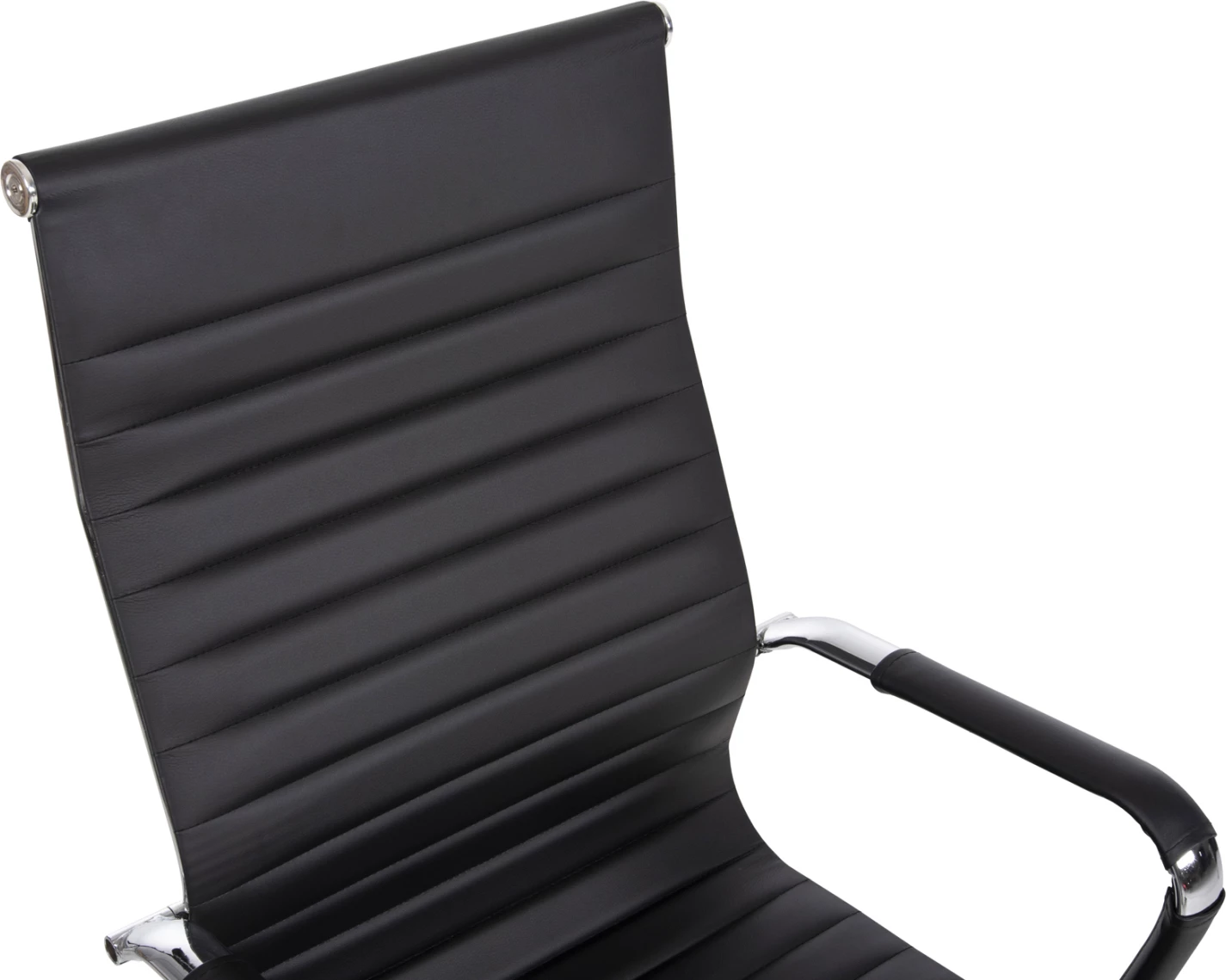 Pisarniški stol za vodje BOSS FH1059.31 črn PU-kromiran kovinski okvir in podstavek 54x57x110Hcm