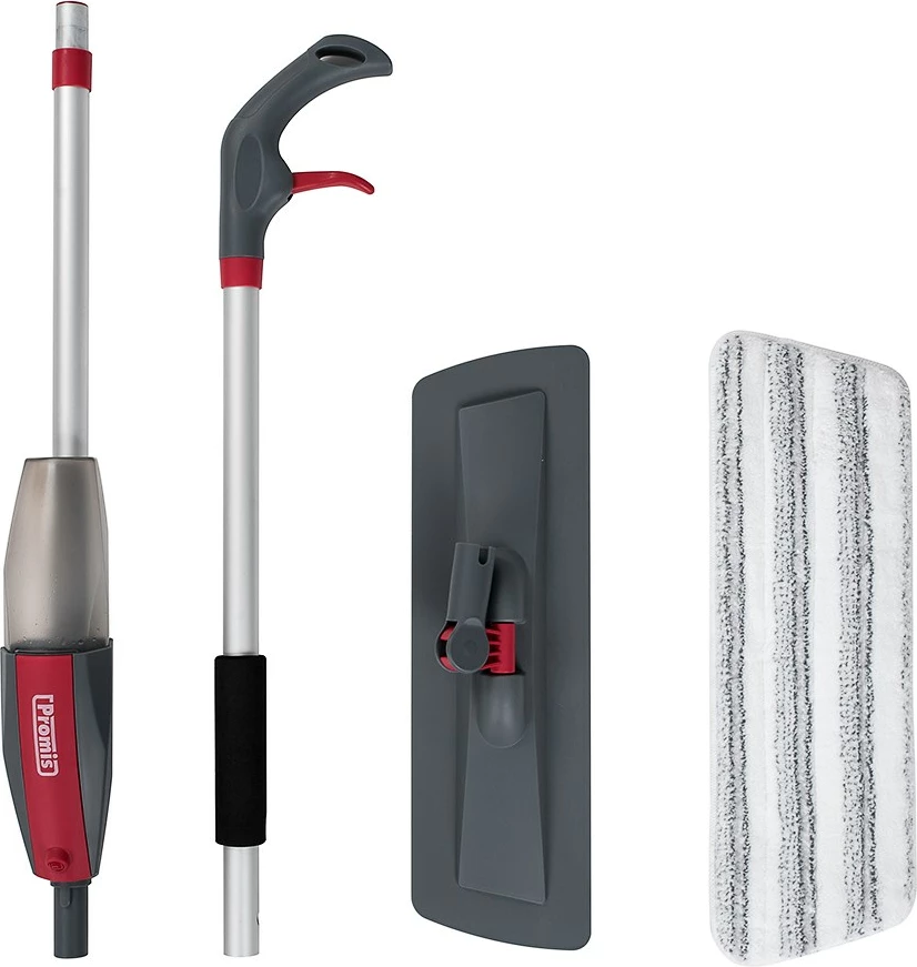 Mop z razpršilcem PROMIS, sive in rdeče