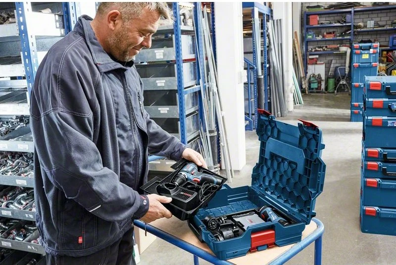 Kutin za shranjevanje Bosch L-BOXX 238 Gr. 3, brez pregrad, ABS, modro/rdeče/črne Kutin za shranjevanje Bosch L-BOXX 238 Gr. 3, brez pregrad, ABS, modro/rdeče/črne