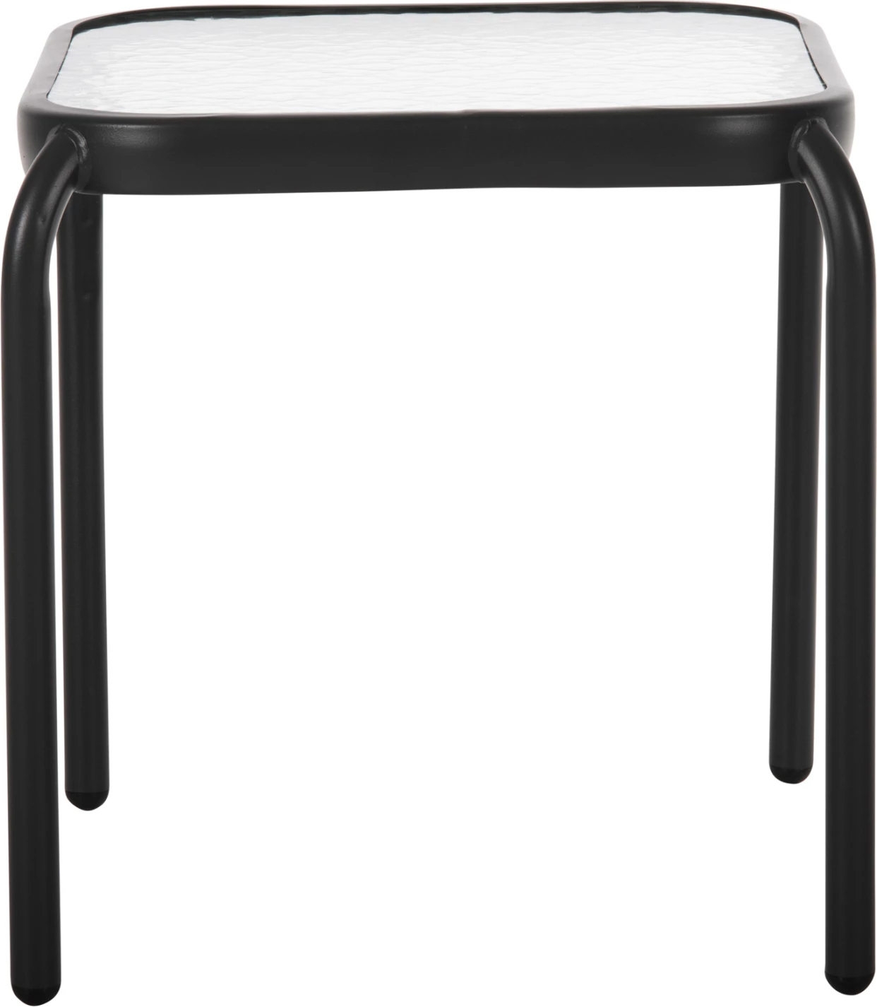 Kvadratna zunanja stranska miza DIDO FH5975.01 kovinska v antracit-steklu 41x41x43Hcm