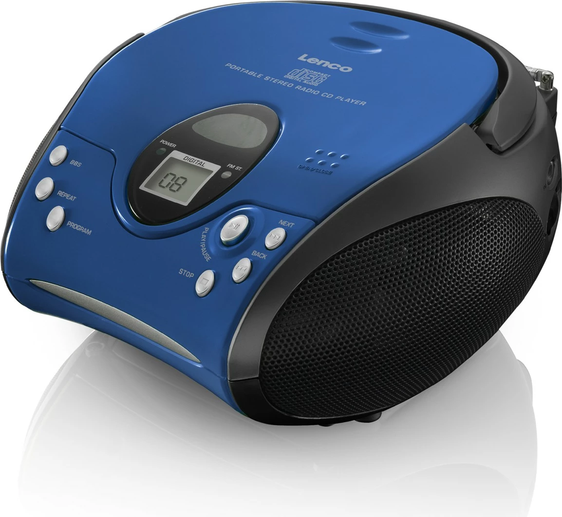 Prenosni CD radio Lenco SCD-24, FM, LCD, modro/črn